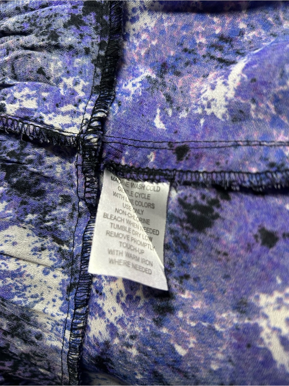 Y2K Allison Taylor Purple & Pink Ruffle Short-Sleeve Blouse Size M - Picture 8 of 8